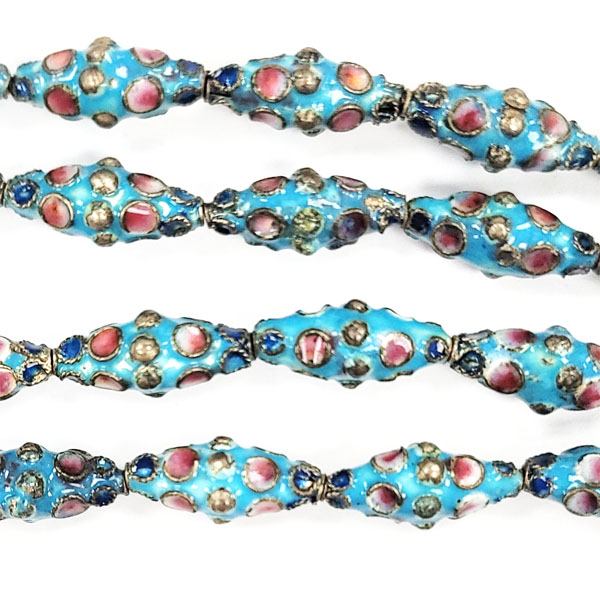 ENAMEL DIAMOND 10X20MM TURQUOISE